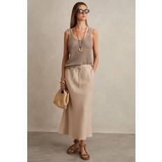Reiss Skirts Reiss Roxi Linen Skirt - Neutral