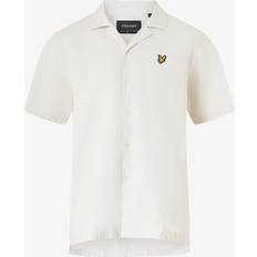 Herr - Natur Skjortor Lyle & Scott Skjorta Linen Blend Oxford Revere Shirt Natur