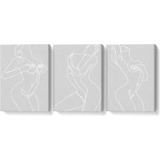 Wallart-Direct Wall Decor Wallart-Direct Extra Large Fashion Line Art 40 x 80 Inches Grey Wall Decor