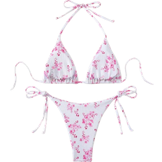 Shein Swimwear Shein Womens Swimwear Set Random Printed Pattern