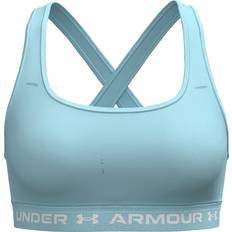 Hvid - Yoga Tøj Under Armour Mid Crossback Women's Sports Bra Stream - White