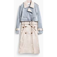 Beige Coats Desigual Women's Parka Memphis - Blanc