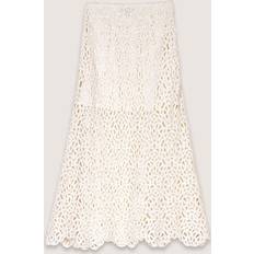 Long Crochet Skirt - Blanc