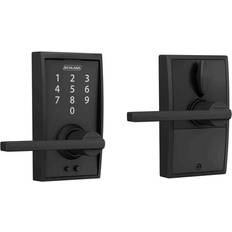 Door Locks & Deadbolts Schlage Century Matte Black Touch Keyless Touchscreen Door Lock
