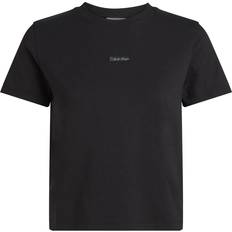Calvin Klein Jeans Slim Cropped Badge T-shirt - Black