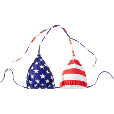 Shein Women Summer Beach American Flag Printed th Of July Halter Neck Bikini Top For Vacation Random Print