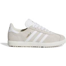 Dame - Gummi Golfsko adidas Gazelle Spikeless Golf Sko - Alumina/Cloud White/Gold Metallic