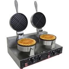 Waffle Makers Kukoo Double Waffle Maker Electric Commercial Catering Stainless Steel