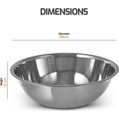 Belfry Kitchen Stainless Steel Silver 48 Mixing Bowl