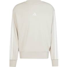 adidas Essentials 3-Stripes French Terry Sweatshirt - Beige/Hvid