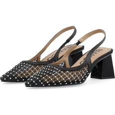 Bianco BIAMaralyn Slingback Rhinestone Mesh Sko - Black