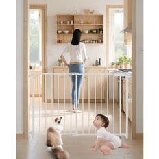 Skruvfäste Grindar VEVOR Adjustable Width 28 Inches High Dog Gate White