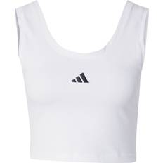 Donna Canottiere adidas Canotta Essentials Small Logo Cotton Lifestyle - White/Black