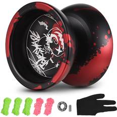 Tomtop Jms Christmas Professional Yoyoball Competitive Aluminum Yoyo Ball Gift with Strings and Glove