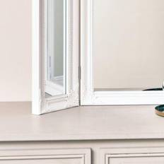 White Table Mirrors Melody Maison White Ornate Dressing Triple Table Mirror