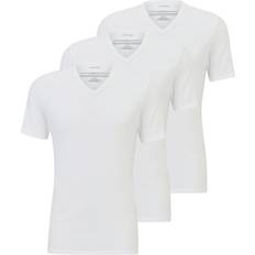 Calvin Klein 3 Pack V-Neck Lounge T-shirts - White