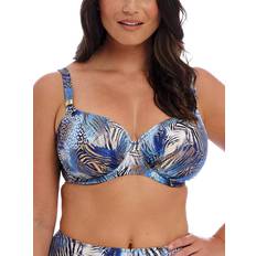 Blue - Women Bikinis Fantasie Seraya Sands Bikini Top - Denim