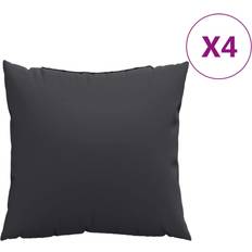 vidaXL Sofapuder 4 Stk 60x60 Cm Stof Sort Stolehynde Sort