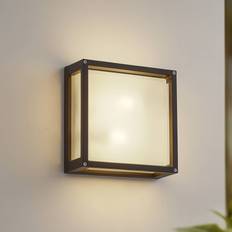 Belysning Lucande Utomhusvägglampa Aurelien 25x25 cm Antracit Väggarmatur