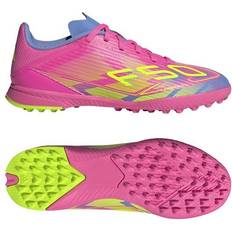 Adidas Rosa Fotbollsskor adidas F50 League TF Mystic Victory - Lucid Pink/Lucid Lemon/Blå