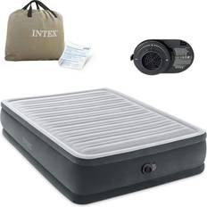 Intex Oppblåsbar Madrass 203 x 152 cm Med Innebygget Pumpe