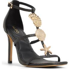Aldo Summer Date Sandal - Raffia Black