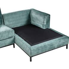 Beliani Modern Corner L-Shape Couch Water-Repellent Teal Blue Sofa