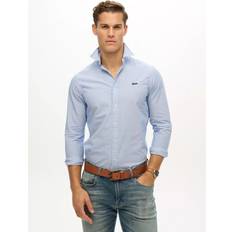 Superdry Shirts Superdry Lightweight Fitted Long-Sleeve Shirt - Bleu