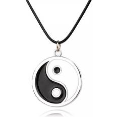 INF Halsband Med Yin Yang Hänge - Svart/Vit