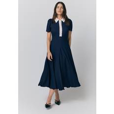 Ghost Bethan Crepe Midi Shirt Dress - Navy