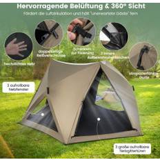 Cwy Pop Up Tält För 4-6 Personer 285 x 250 x 147 cm Olivgrönt