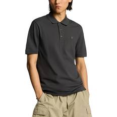 Lyle & Scott Gråa Pikétröjor Lyle & Scott Superfine Polo Shirt Gunmetal