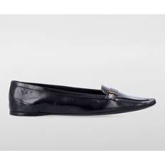 Läder - Unisex Ballerinaskor Saint Laurent Klassiska Läderloafers Elegant - Black