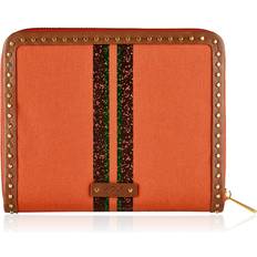 Jewelry Storage Wolf Ida Travel Zip Jewelry Portfolio - Orange
