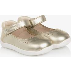 Gold First Steps Children's Shoes Mayoral Girls Metallic Gold Leather First Walker Shoes - 20