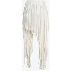 Proenza Schouler Phia Asymmetric Faux Leather Fringe Skirt - Ecru