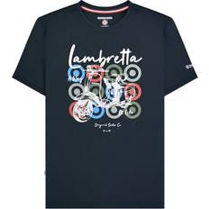 Lambretta Tops Lambretta Mens Scooter Branded T-Shirt - Navy