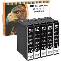 LOSMANN D&C 5x15ml Black Skrivarpatroner Kompatibla För Epson 29 29XL - Black