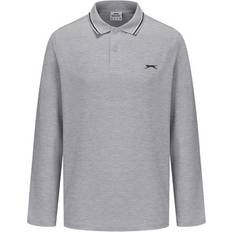 Slazenger Mens Long Sleeve Tipped Polo Shirt - Collared