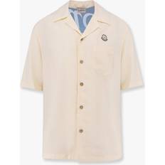 Moncler Herre Skjorter Moncler Logo Motif Skjorte Viskosevæv - Beige