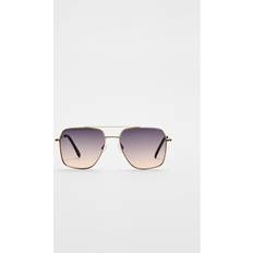 Stradivarius Metal Sunglasses - Brown