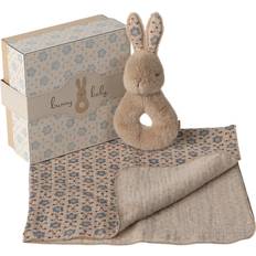 Maileg Babylegetøj Maileg Rabbit Rangle Set Cream Peach H6 x W14.5 x D14.5 cm