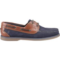 Nubuck Boat Shoes Hush Puppies Wilson Boat Shoes - Navy/Tan