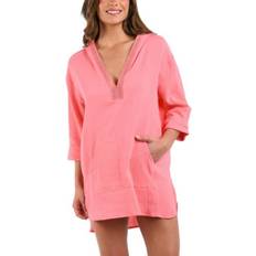 Orange Swimsuit Cover-Ups & Sarong Wraps La Blanca Hooded Cover Up Tunic -