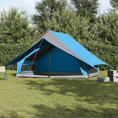 Camping & Friluftsliv vidaXL Familjetält 7-personer Blå Polyester Hopfällbar