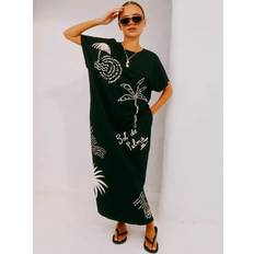 Never Fully Dressed Slogan Maxi Dress - Black