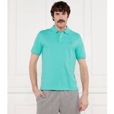 Turquoise Polo Shirts Gant Regular Fit Polo Shirt - Bleu