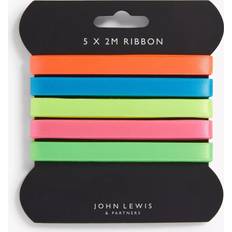 John Lewis Neon Gift Ribbons 2m Pack of 5
