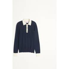 Valentino Kläder Valentino Blått Poloshirt Med Smör Färgade Detaljer - Blue