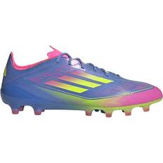 Adidas Konstgräs (AG) Fotbollsskor adidas F50 Elite Laceless AG Celestial Victory - Blå/Lucid Lemon/Lucid Pink